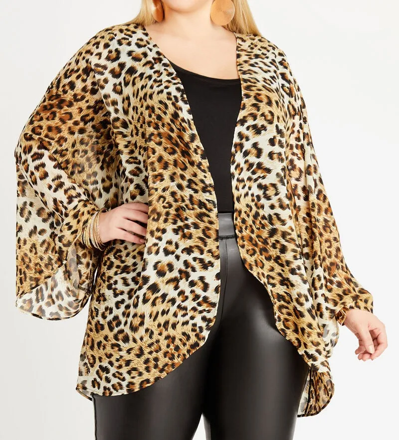 ANIMAL PRINT KIMONO