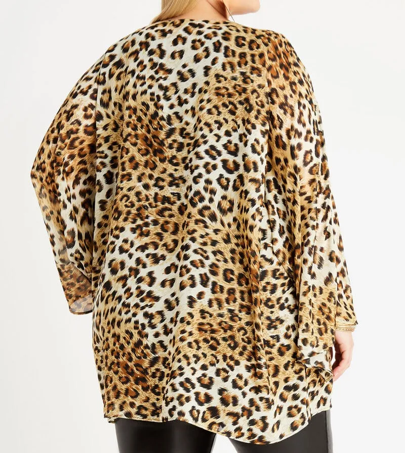 ANIMAL PRINT KIMONO