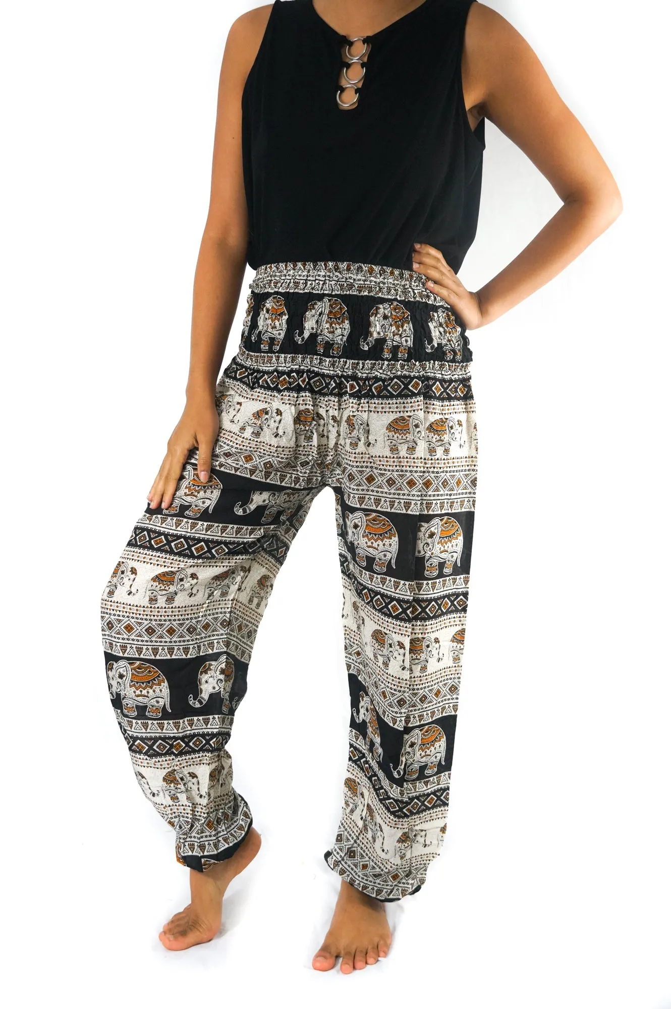 Black Elephant Pants Women Boho Pants