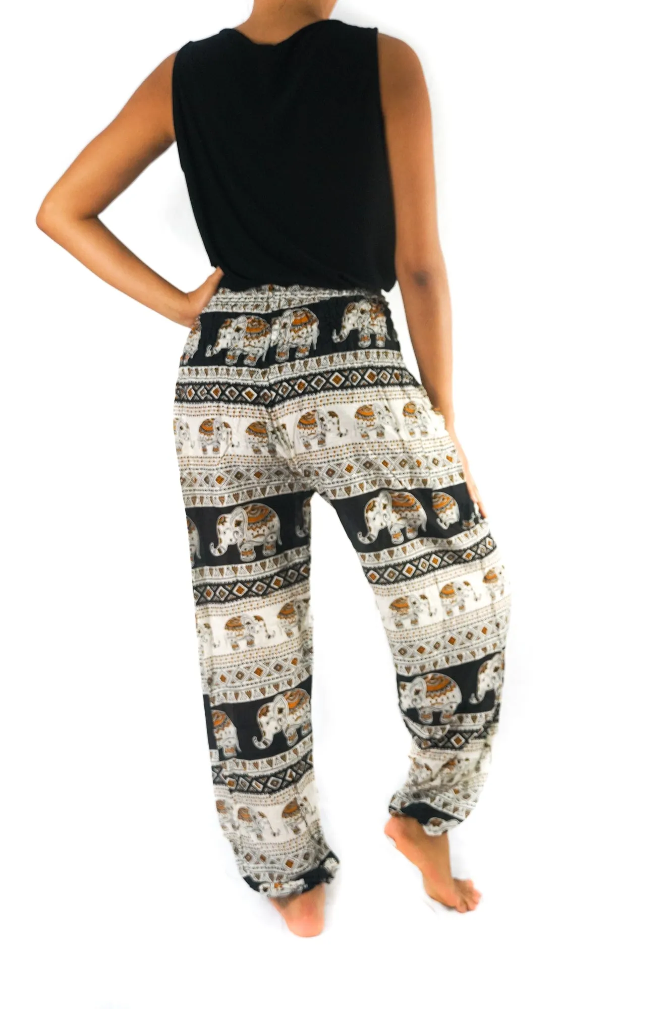 Black Elephant Pants Women Boho Pants