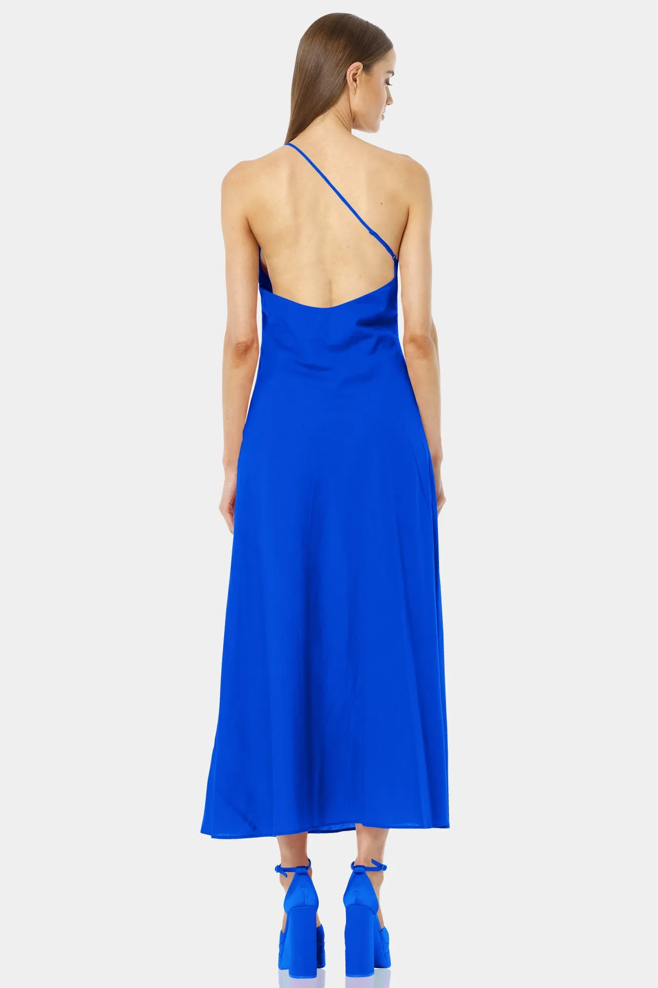 Blue One Shoulder Maxi Dress