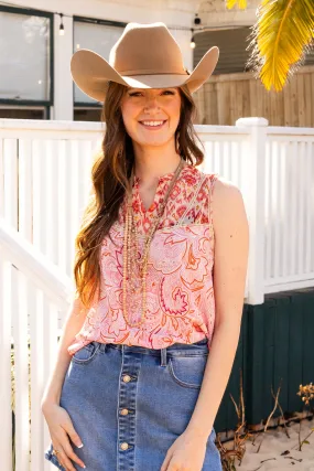 Boho Breeze Blouse, Pink