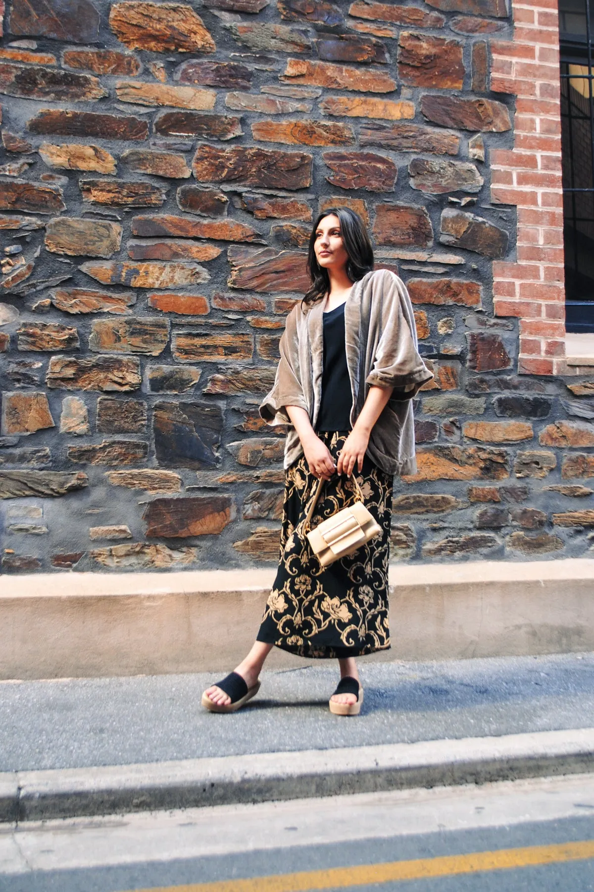 Bronze Bella Velvet Kimono