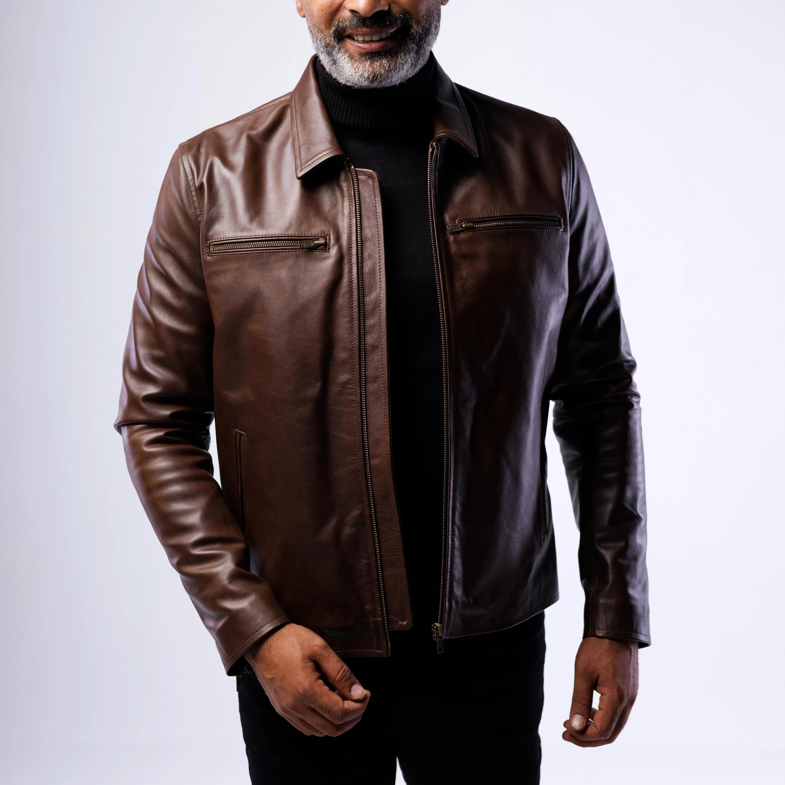 Cowskin Blouson Biker Jacket