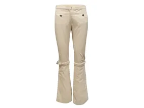 Cream Chanel Fall/Winter 2006 Corduroy Pants Size FR 38