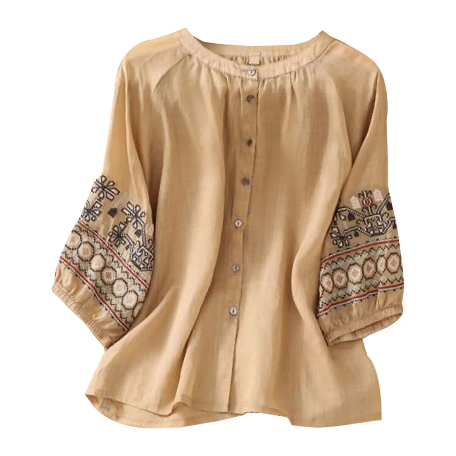 Elegant Embroidered Summer Blouse for Women