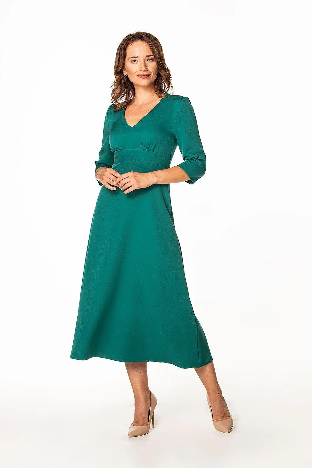 Elegant Maxi Dress with 3/4 Sleeves