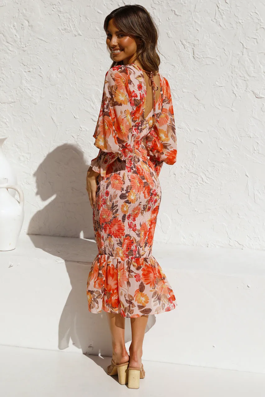 FashionSierra - Women Sexy V Neck Floral Printed Ruffle Maxi Dresses