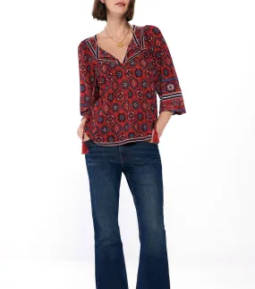 Floral Boho Blouse
 Red