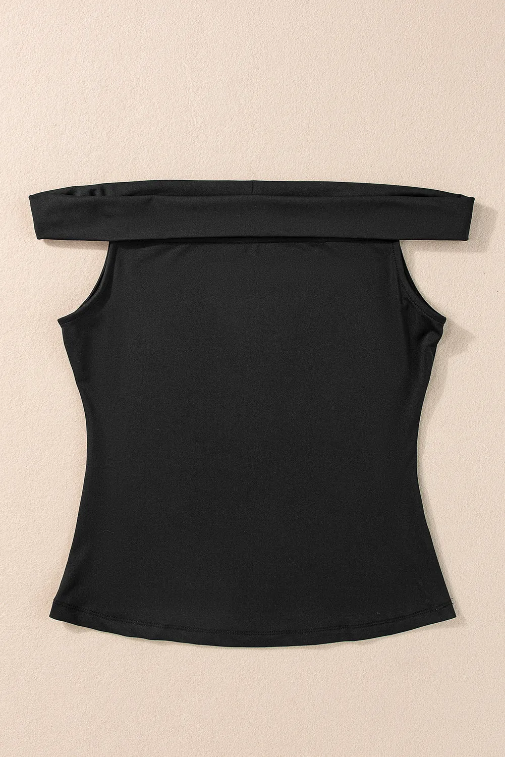 Folded Off Shoulder Slim Top