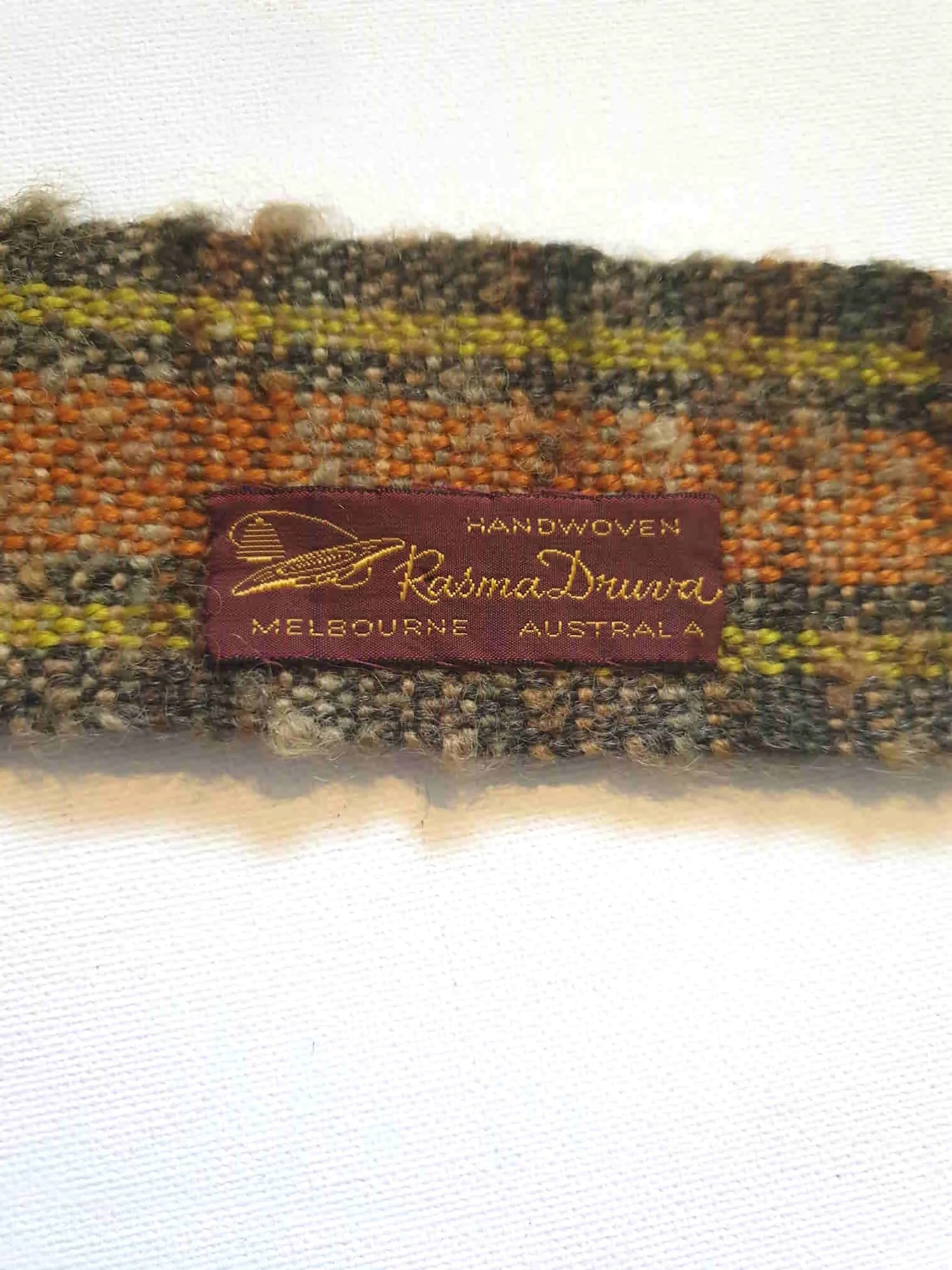 Handwoven Wool Tie by Rasma Druva