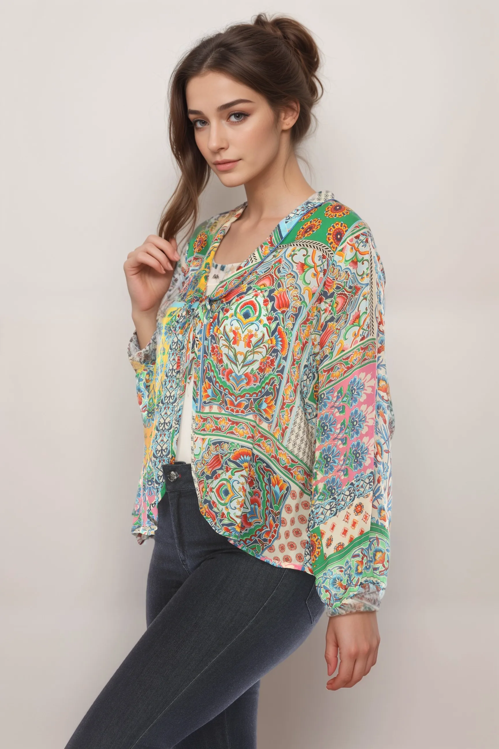 Johnny Was Diskana Mya Kimono C40724B3 Boho Chic