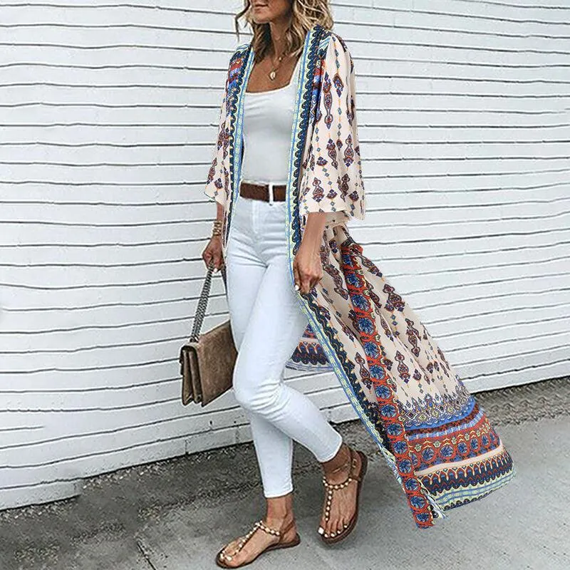 Kaftan Printed Cardigan