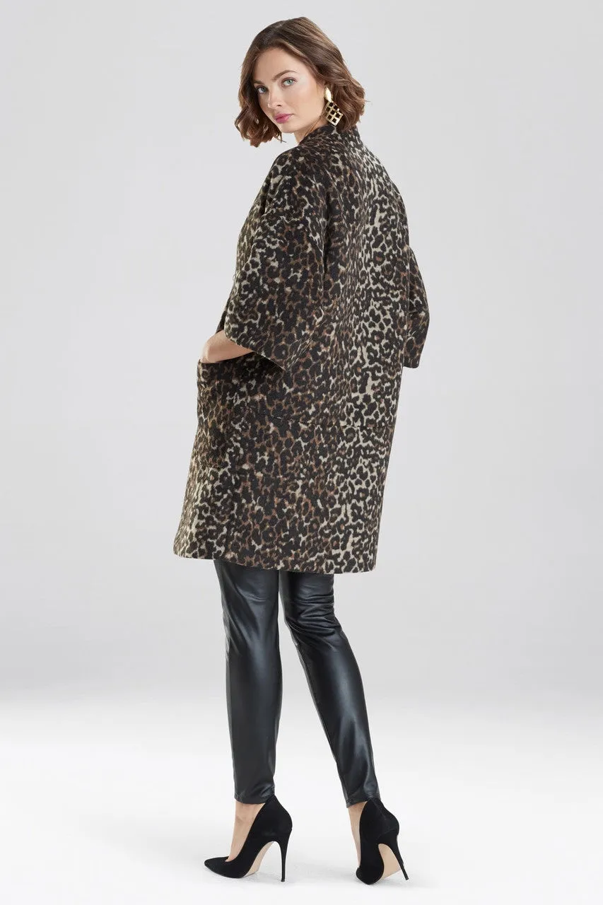 Leopard Felted Wool Kimono