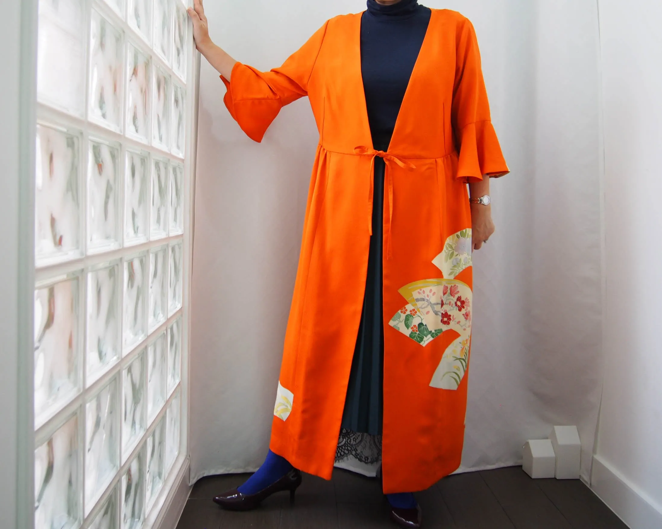 <D16-003> KIMONO WRAPED Dress'n Coat