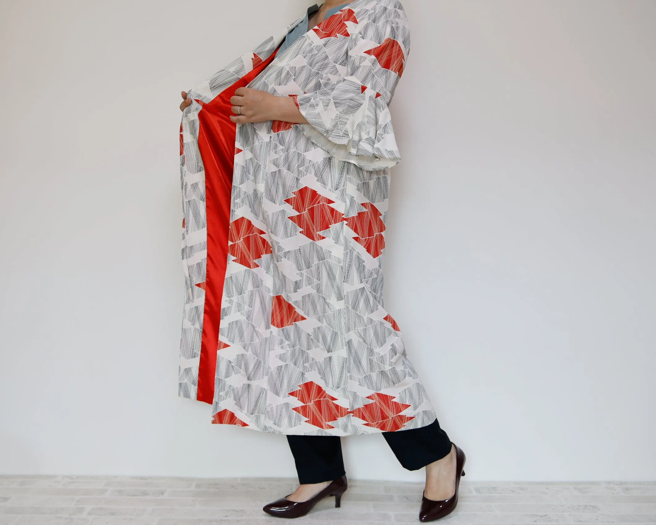 <D16-005> KIMONO WRAPED Dress'n Coat