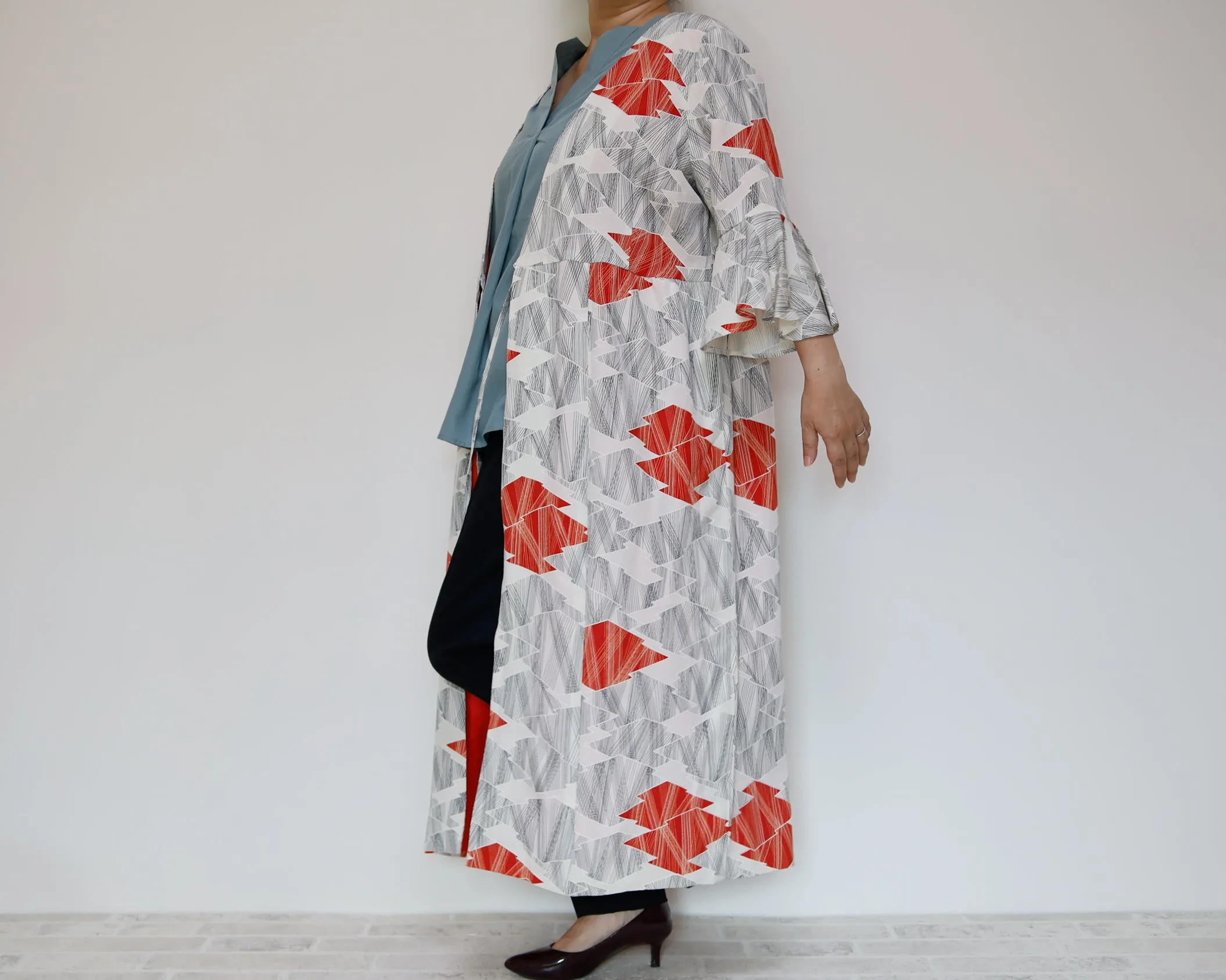 <D16-005> KIMONO WRAPED Dress'n Coat