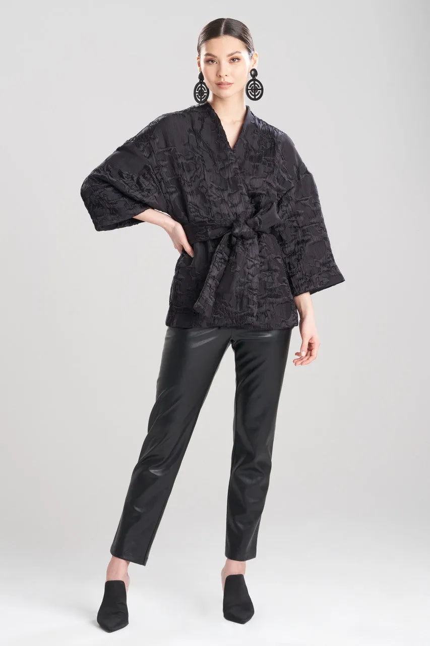 Matelassé Short Kimono Belted Topper