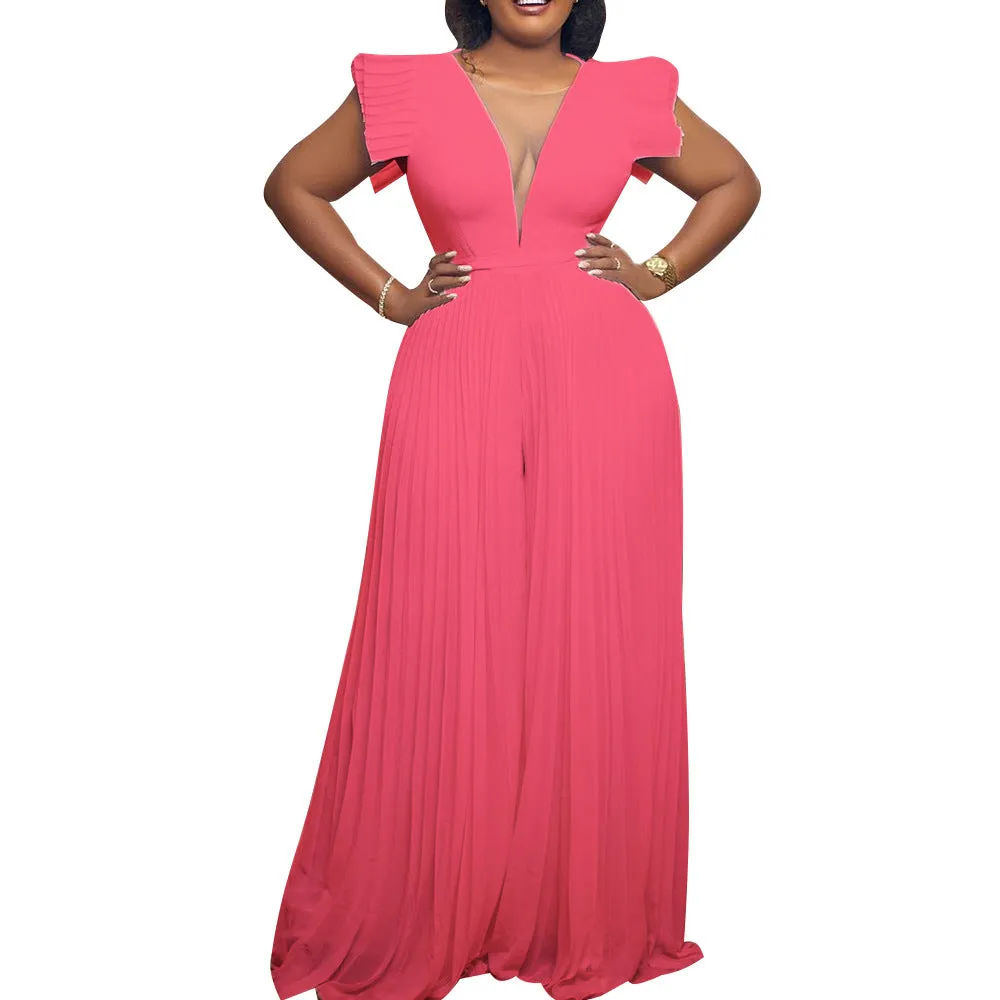 MB FASHION FLOWY RUFFLE MAXI DRESS MB8471 PRE-ORDER