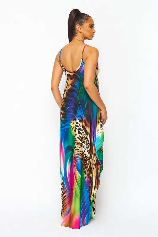 Myra Multi Print Maxi Dress