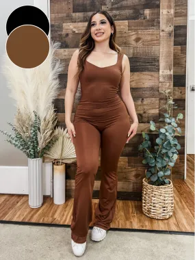 Noelle Flared Stretch Jumpsuit