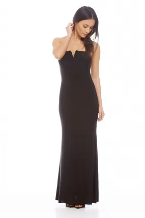 Notch Slinky Maxi Dress