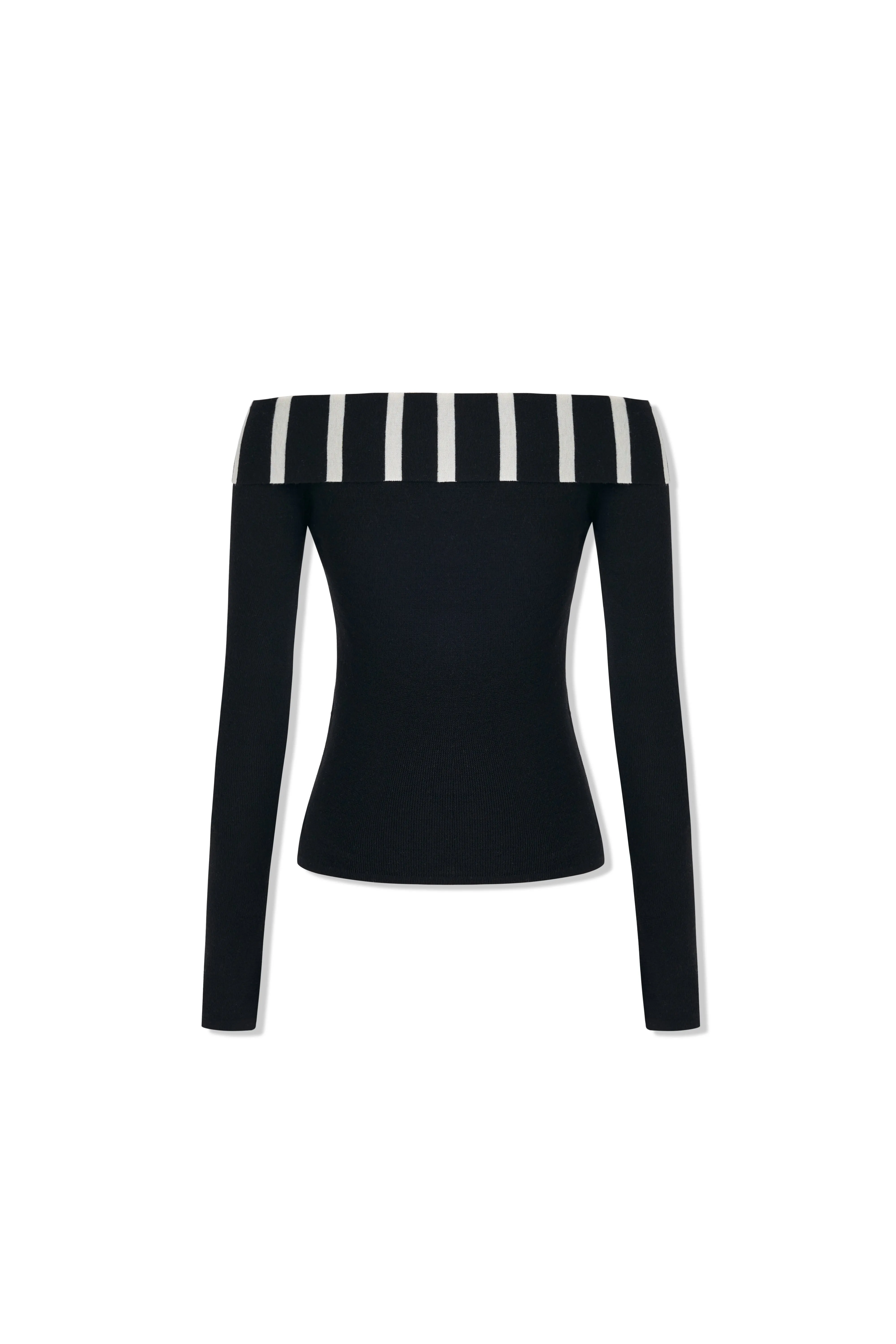 Off-Shoulder Knitwear Black