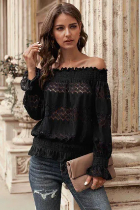 Off Shoulder Lace Blouse