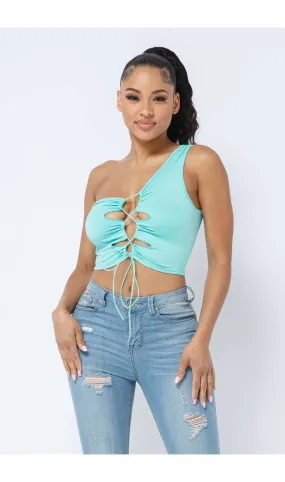 Off Shoulder Mint Top