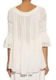 Off-the-shoulder Broderie Anglaise Cotton-Voile Top