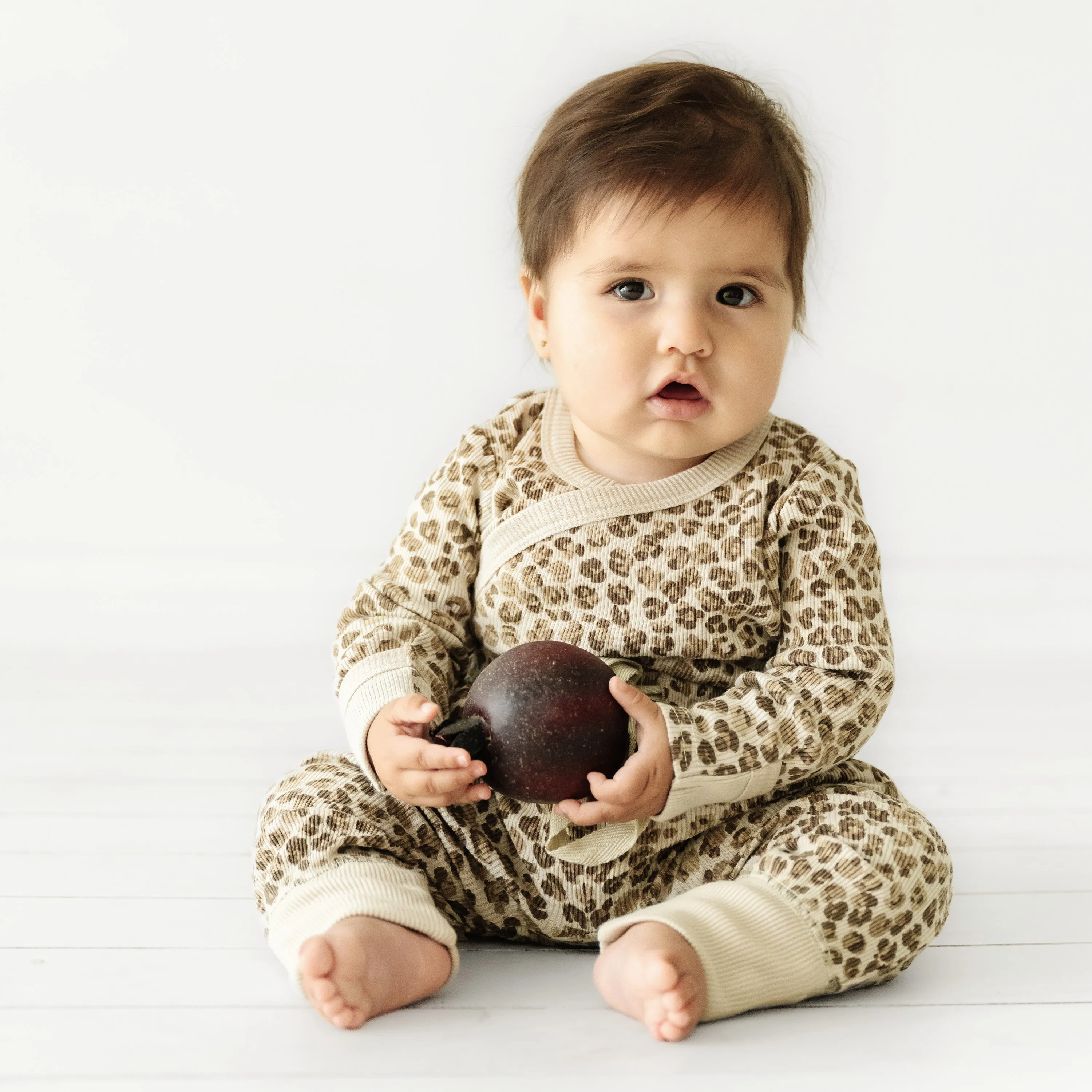 Organic Baby Onesie & Pants Outfit - Spotted