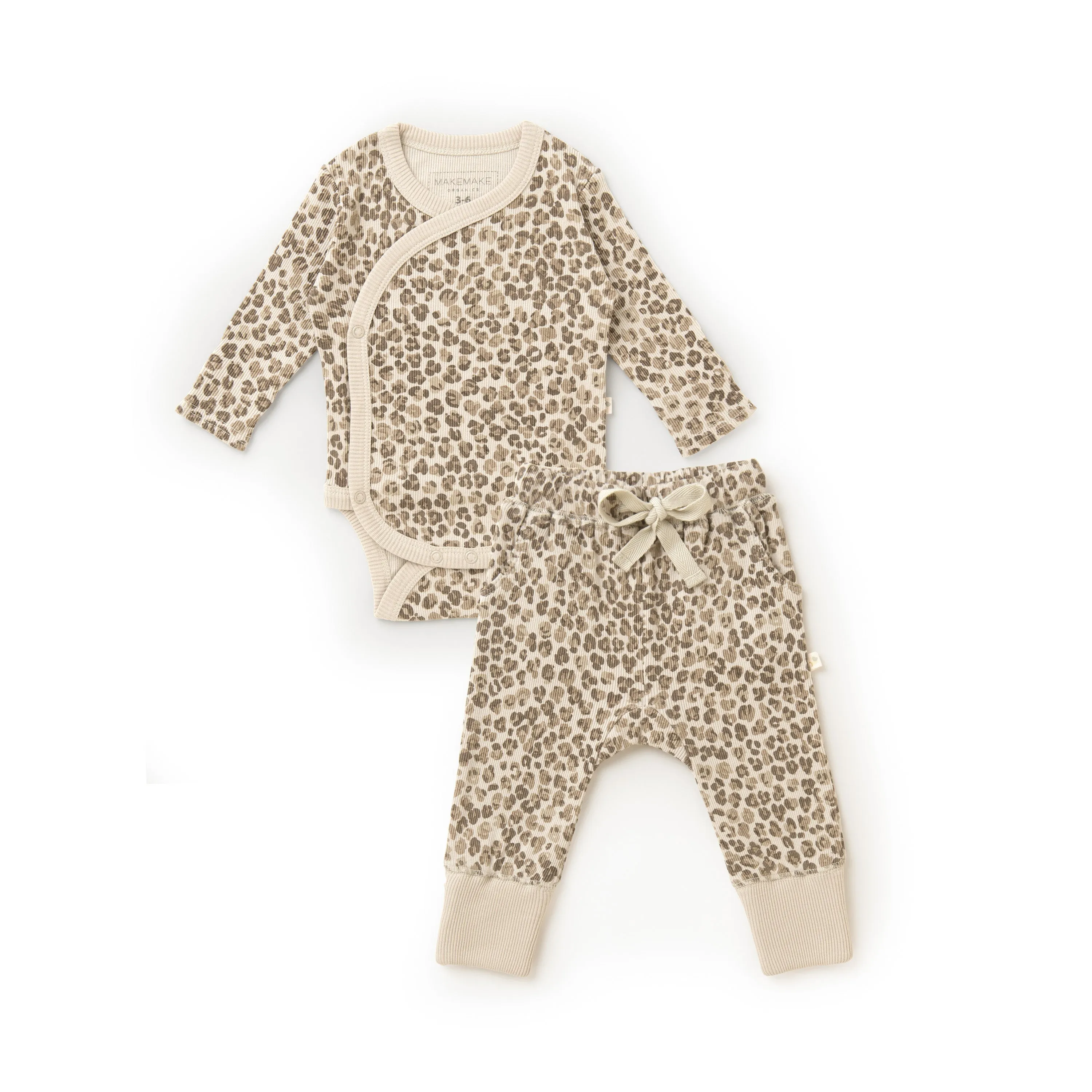 Organic Baby Onesie & Pants Outfit - Spotted