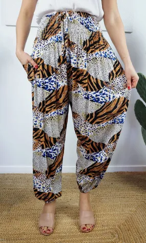 Rayon Pant Harem Cameroon Brown