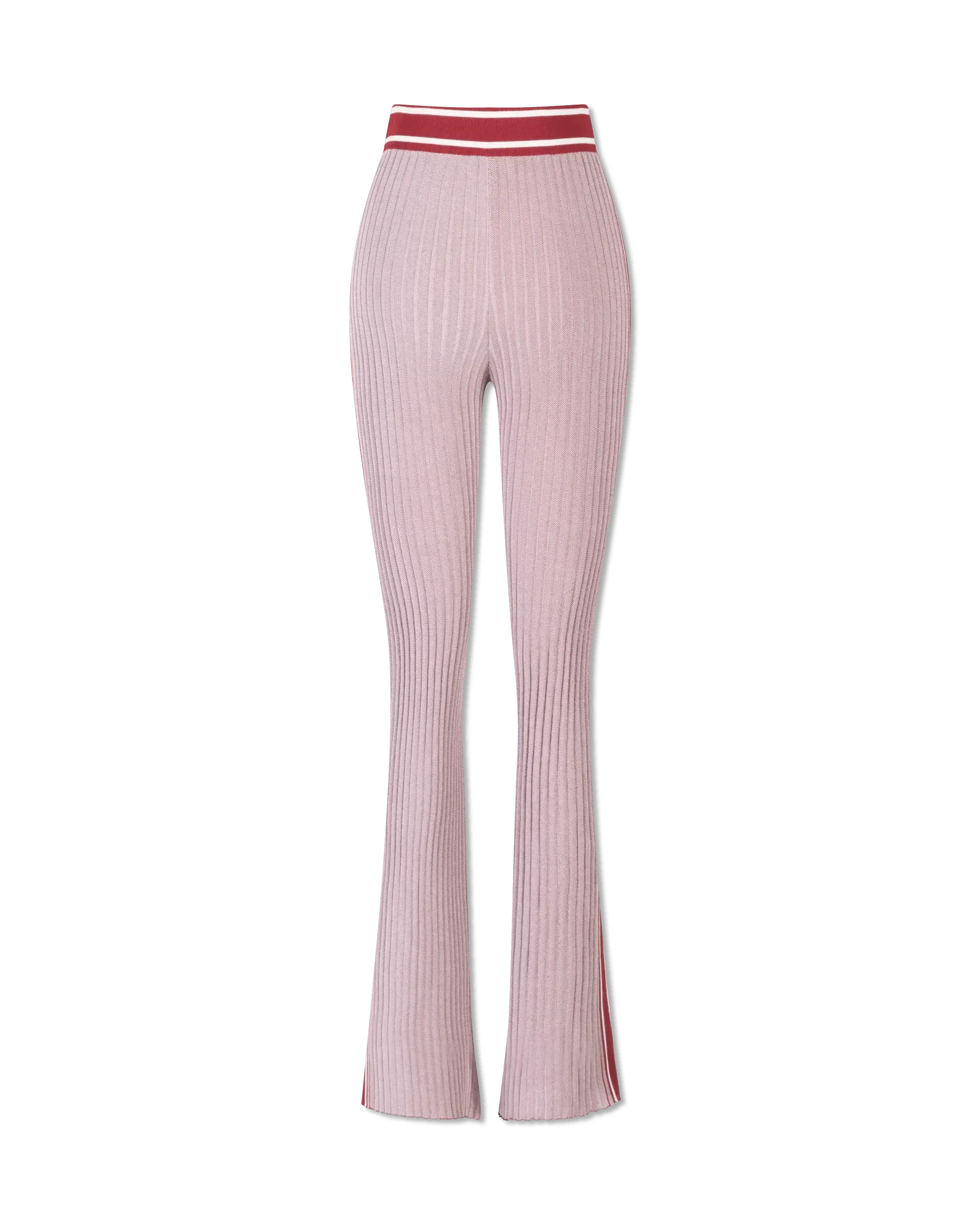 Ribbed Knit Flared Pants