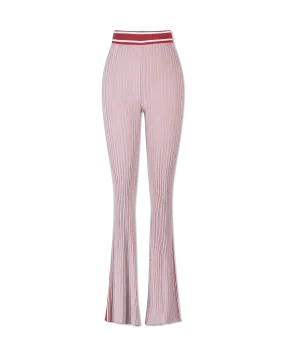 Ribbed Knit Flared Pants