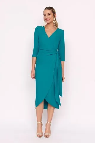 Role Mode Tie Front Wrap  Dress