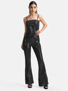 Stickon Sequin Flared Pants