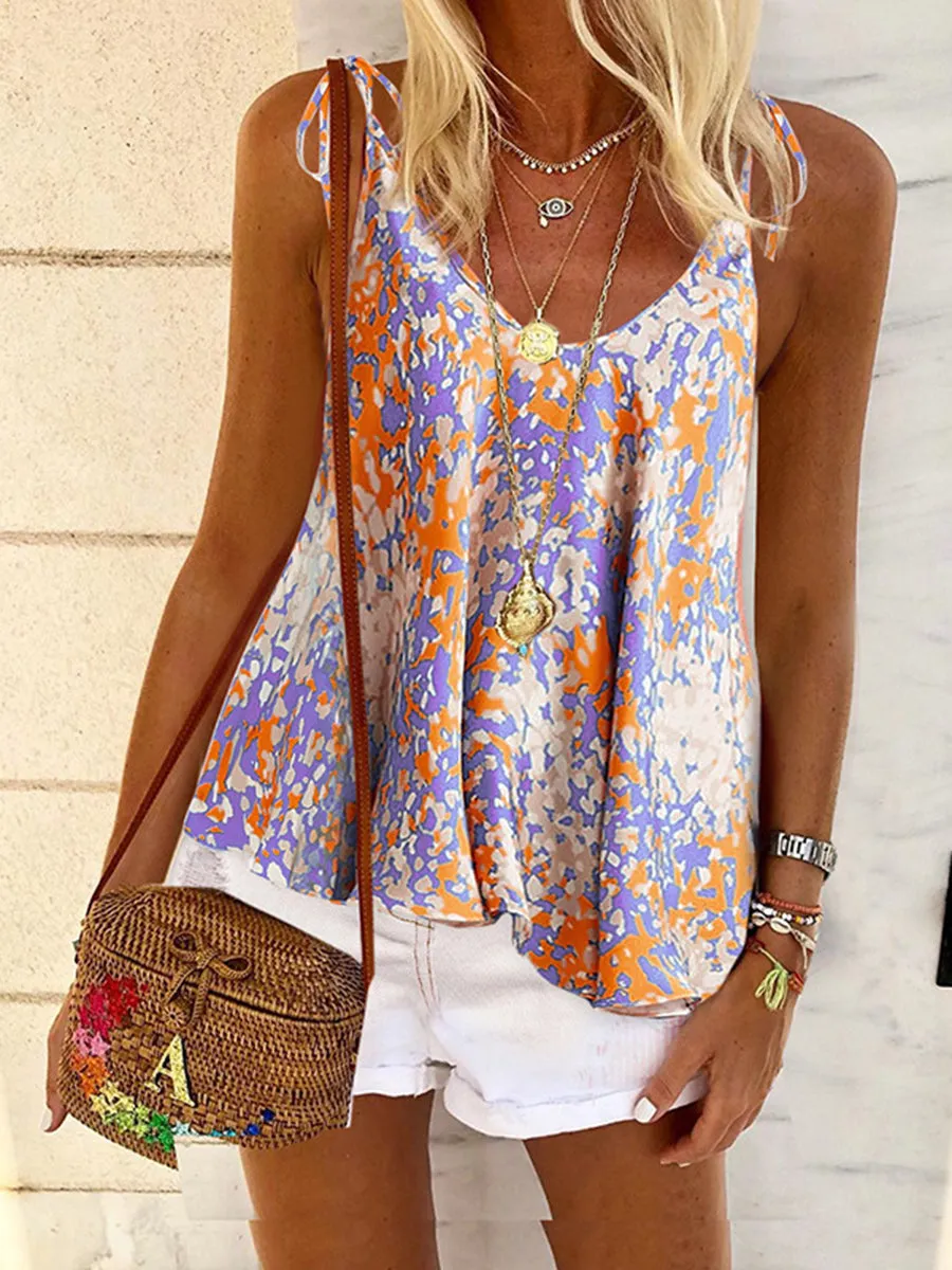 Summer Boho Print Camouflage T-shirt