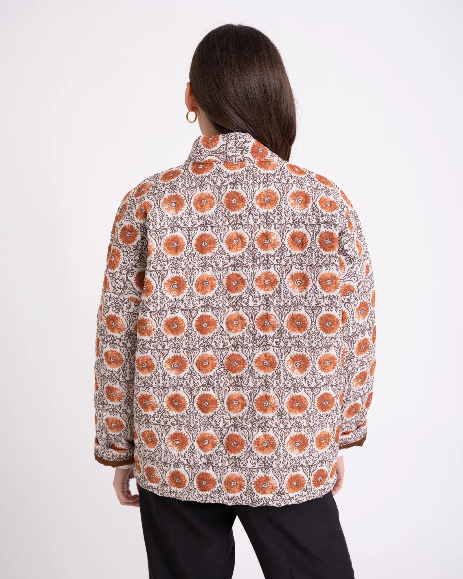 TILTIL Keil Kimono Cream Rust Flower Print