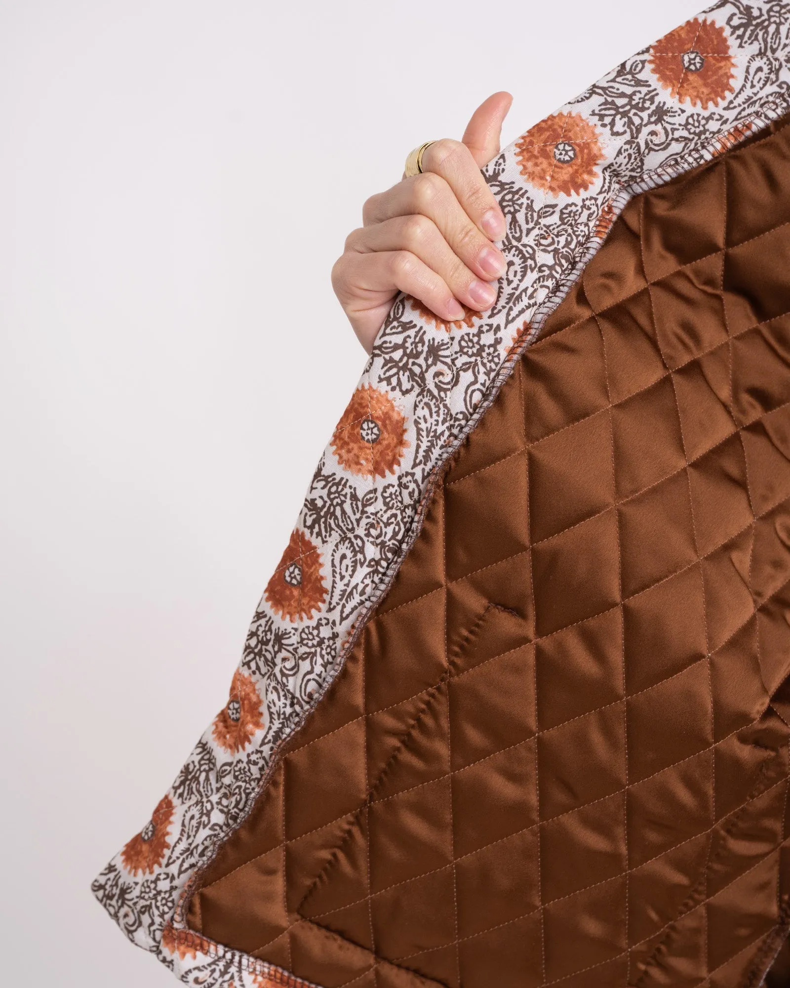 TILTIL Keil Kimono Cream Rust Flower Print