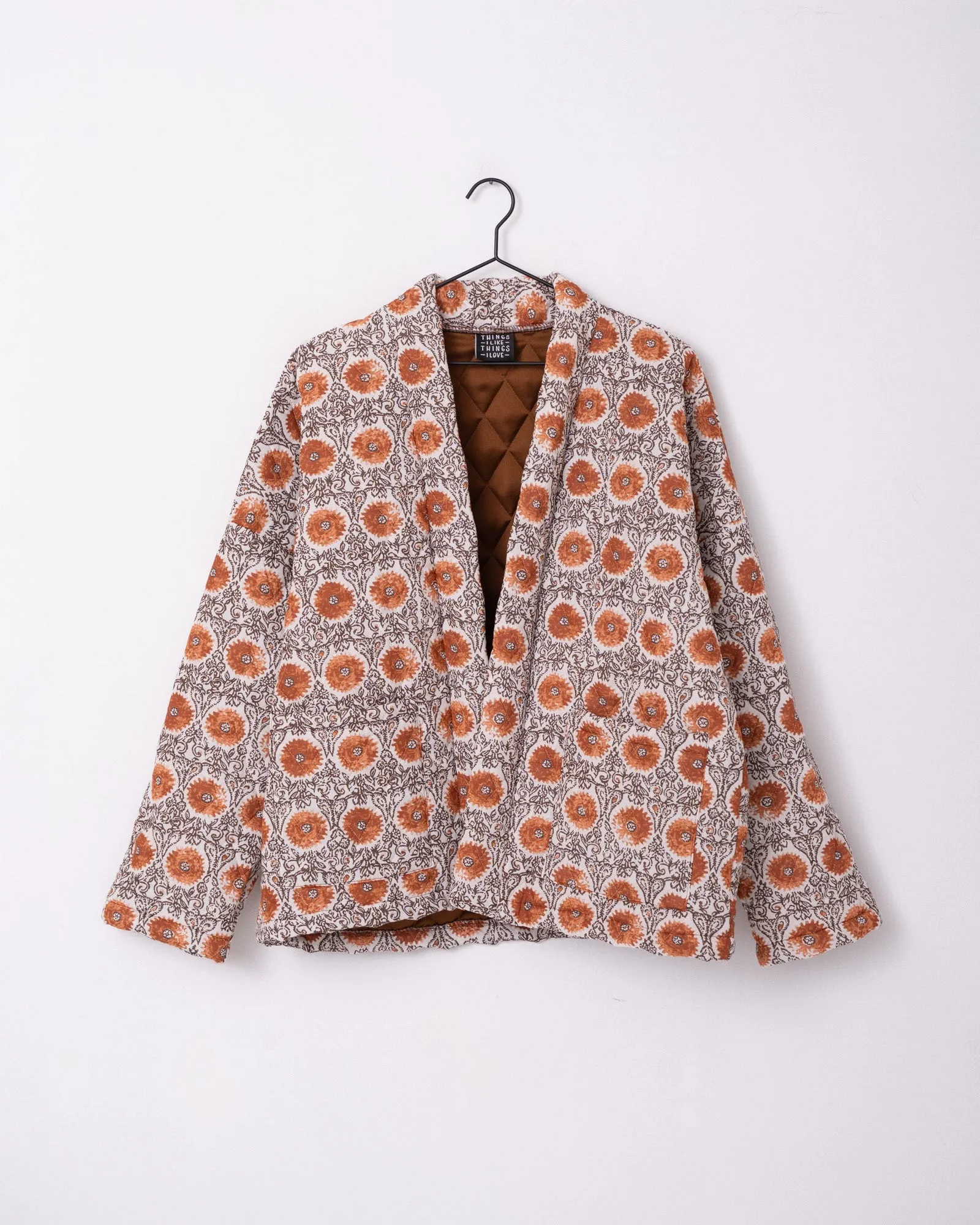 TILTIL Keil Kimono Cream Rust Flower Print