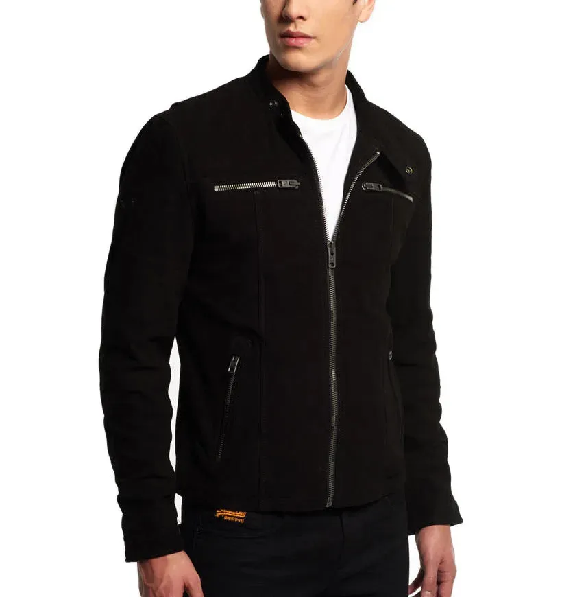 Ulrith Black Suede Leather Jacket