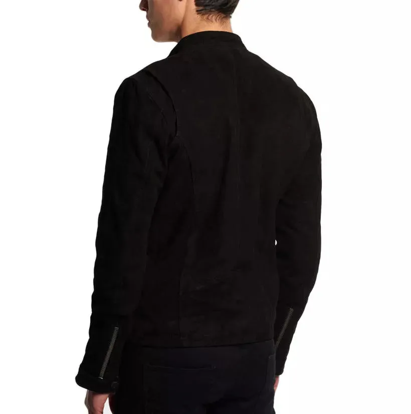 Ulrith Black Suede Leather Jacket